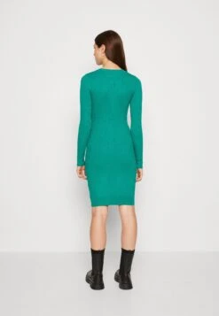 Even&Odd Crew Ausschnitt Ripp Basic Bodycon Mini Strickkleid - Shift Dress - Green -Even&Odd 9975eefbbd454992b9ee8341be1a9bd1
