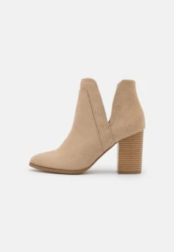 High Heeled Ankle Boots - Beige -Even&Odd 9d91fc8601b24d69b4b51ac347535110