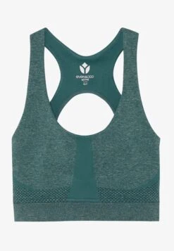 MEDIUM SUPPORT SEAMLESS SPORTS BRA WITH CUT OUT RACER BACK - Medium Support Sports Bra - Mint -Even&Odd a7b9a7f04bda4a9fb9f52d3f59b722e2