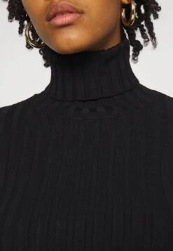 Even&Odd Rollkragen Bodycon Ripp Midi Strickkleid - Shift Dress - Black -Even&Odd a8d7be3763f9437d9b815dad9827cbac