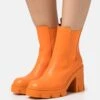 Even&Odd High Heeled Ankle Boots - Orange -Even&Odd a9b1876f32b740d6a205aff1f9662d7e