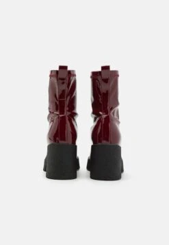 Even&Odd Platform Ankle Boots - Dark Red -Even&Odd aebfe243d2004d2bb3fef50e253fffce