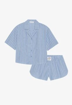 Even&Odd SET - Pyjama Set - Neutral Stripes With Brown -Even&Odd afe926277d2f472aa4dcc16ab1cb77d5
