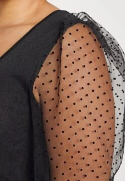 Bodycon Sleeves Low Neck Mini Dress- Jumper Dress - Black -Even&Odd bd972c2c51054842a96f4148e4a78453