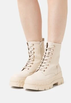Even&Odd Lace-Up Ankle Boots - Beige