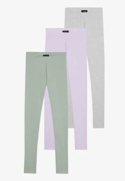 Even&Odd 3 PACK - Leggings - Trousers - Bordeaux/dark Grey/black -Even&Odd c3b78b6c01774c849d4a3a5f098a7465