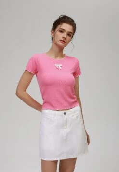 Even&Odd Basic T-shirt - Pink