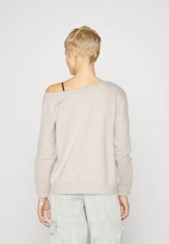 Even&Odd BASIC OFF SHOULDER SWEATSHIRT - Sweatshirt - Mottled Beige -Even&Odd c81b2c8d01d74f2ea897b259425d9ca7