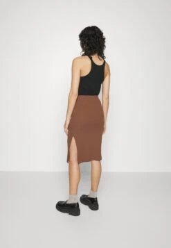 Pencil Skirt With Slit - Pencil Skirt - Brown -Even&Odd c9fa84346b7f4a1b95726dee77e1027d