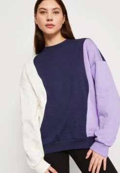 Even&Odd Sweatshirt - Dark Blue/Purple/Off-White -Even&Odd cf97ac94cee345ee9da3f0bcd90ace94