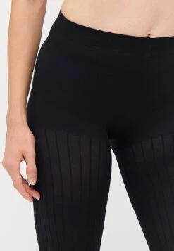 Even&Odd RIBBED PATTERN 2 PACK TIGHTS - Tights - Black -Even&Odd d59575503da34e07aee692da53ca0679