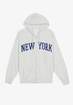 Even&Odd Zip-up Sweatshirt - Mottled Light Grey -Even&Odd d7c2620a3bcd4fe3a40d389cbdff6322