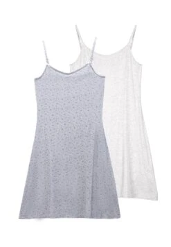 Even&Odd 2 PACK - Nightie - Blue/blue-grey -Even&Odd d8d80b3b7aaa4bfd8147de0ad5af54d8