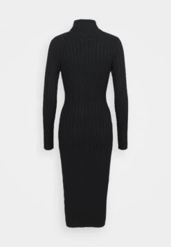Even&Odd Rollkragen Bodycon Ripp Midi Strickkleid - Shift Dress - Black -Even&Odd da4246995487476d94f023d5a784fee4