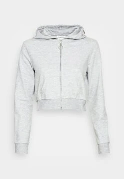 Even&Odd Zip-Up Sweatshirt - Mottled Light Grey -Even&Odd dde6e72bd0484ff3aa168eaa4caed27b