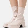 Even&Odd Platform Ankle Boots - Beige