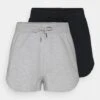 Even&Odd 2 Pack - Tracksuit Bottoms - Black/Mottled Light Grey -Even&Odd e90866761ecd45bcbd0950915c1697ef