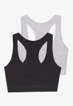 Even&Odd 2 PACK - Bustier - Black/light Grey -Even&Odd efd41fd425314deb997d2b976ef179c1