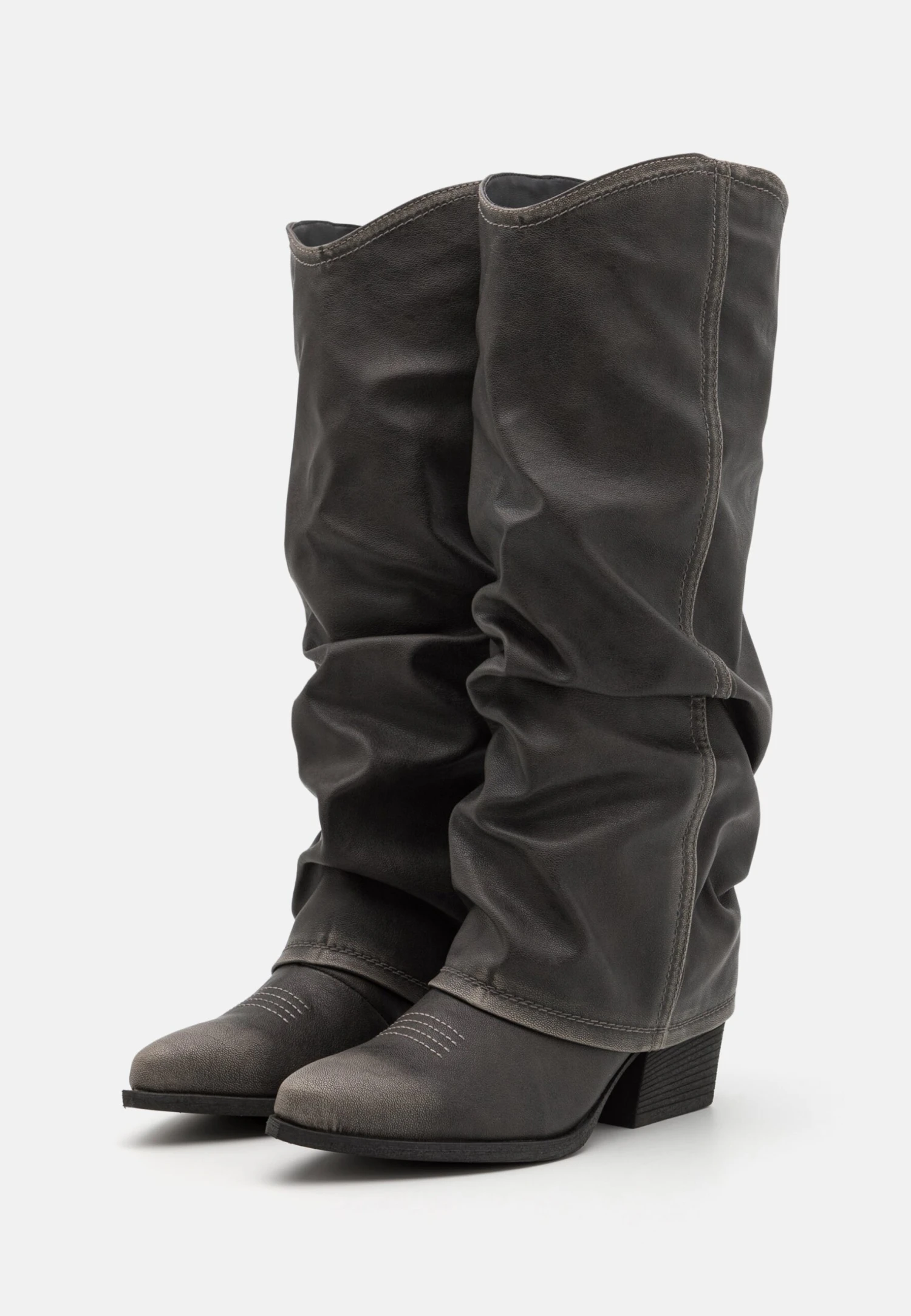 Even&Odd Cowboy/Biker Boots - Dark Grey 4 Even&Odd Cowboy/Biker Boots - Dark Grey - Image 2