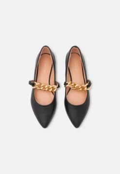 Even&Odd Ankle Strap Ballet Pumps - Black -Even&Odd f1fcd7d317354404907505783a71187f