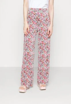 Plisse Flared Trousers- Trousers - 917 - Multi-Coloured