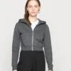 Even&Odd Zip-Up Sweatshirt - Mottled Dark Grey