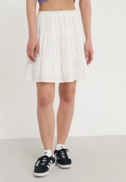 Even&Odd COTTON A LINE SKIRT - A-line Skirt - White