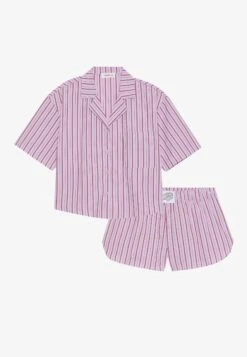 Even&Odd SET - Pyjama Set - Neutral Stripes With Brown -Even&Odd fbce3ba4586941138cb9a72a3606e8aa